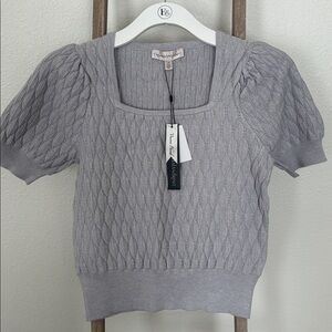 Catherine Malandrino Light Gray Knit Top